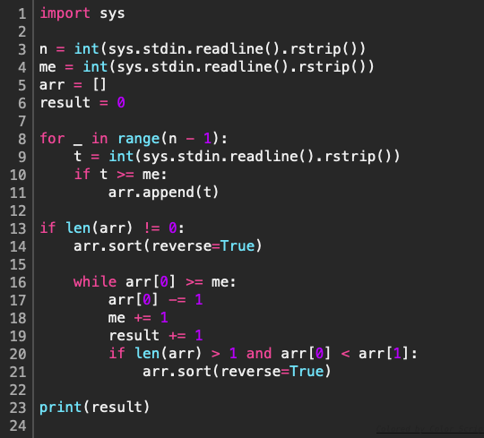 [Python] 1417: 국회의원 선거