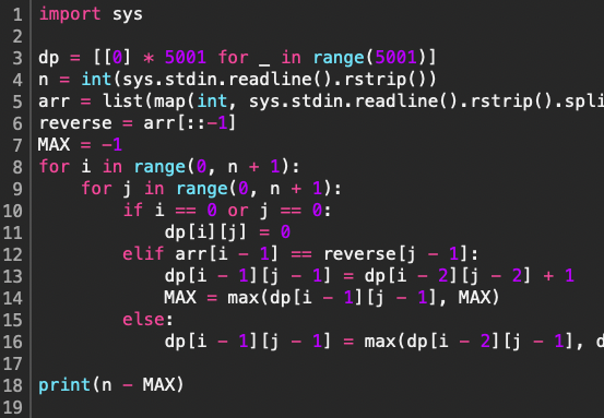 [Python] 1695: 팰린드롬 만들기