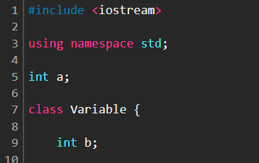 C++ 전역변수, 멤버변수 , 지역변수, 매개변수